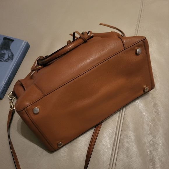 Rebecca Minkoff Regan Brown Leather Satchel Shoulder HandBa - Picture 6 of 7